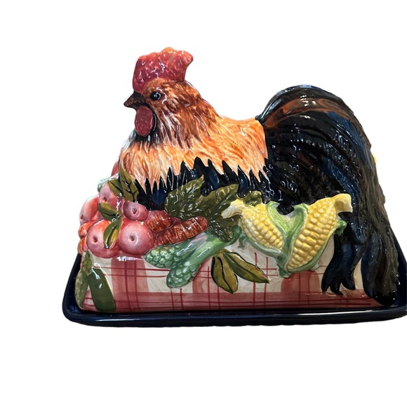 Tracy Porter Ceramic Butter Dish Covered Dish Stonehouse Farm Collection - Picture 3 of 5